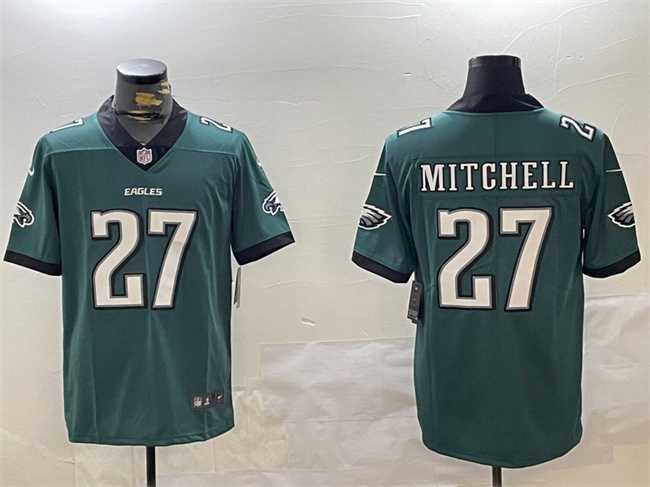 Mens Philadelphia Eagles #27 Quinyon Mitchell Green Vapor Untouchable Limited Stitched Football Jersey